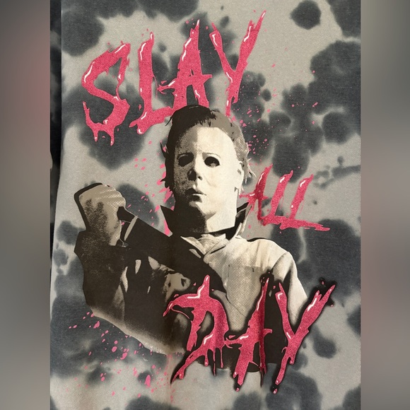 Halloween II Michael Myers “Slay All Day” Crew Sweatshirt EUC - Picture 5 of 5
